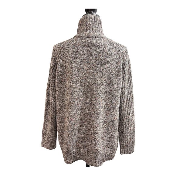 Drapers‎ Damons Sweater Jacket Womens PM Marbled Gray Mock Neck Classic Office - Picture 3 of 7